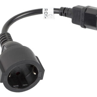 Cable lanberg adaptador iec 320 c14 -  schuko cee7 hembra 20cm