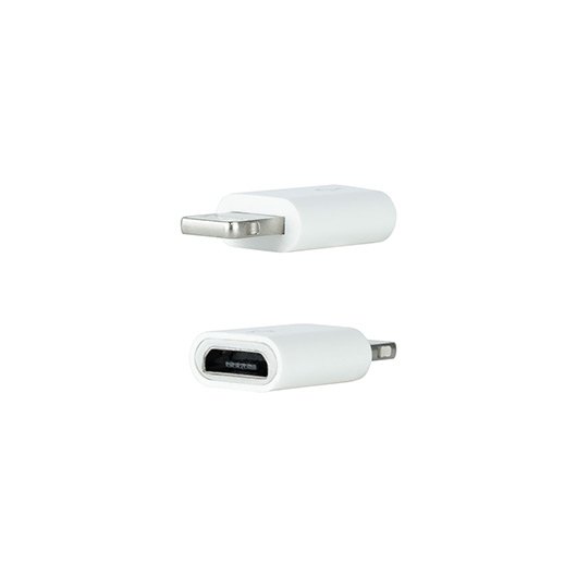 Adaptador lightning a micro usb nanocable –  macho – hembra –   blanco