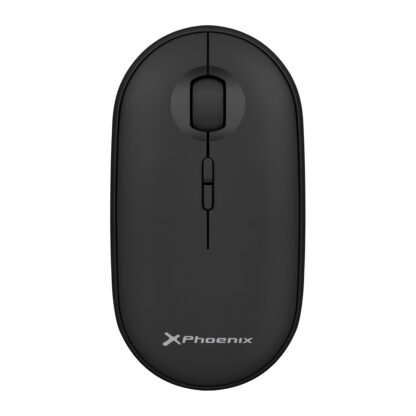 Phoenix rebble ratón inalambrico bluetooth y 2.4 ghz hasta 3 dispositivos con receptor usb clic silencioso para portátil notebook pc chomebook mac color negro
