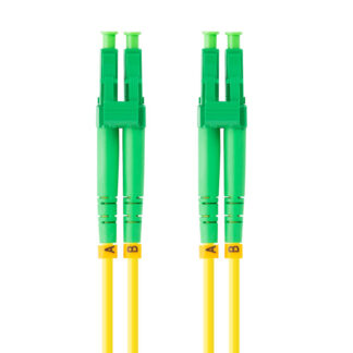 Latiguillo fibra optico lc - apc lanberg 1m mono duplex g657a1 lszh amarillo
