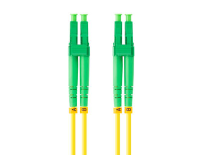 Latiguillo fibra optico lc - apc lanberg 1m mono duplex g657a1 lszh amarillo