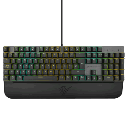 Teclado mecanico gaming phoenix mk1 elite full rgb configurable switches brown usb con reposamuñecas