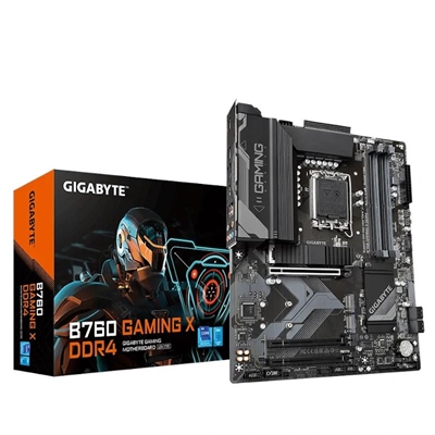 Placa base gigabyte b760 gaming x ddr4 atx –  4x ddr4 –  4x sata3 –  3x usb 3.2 –  1x usb tipo c –  5x usb 2.0