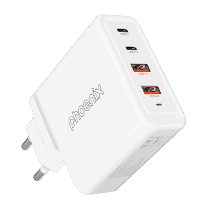 Cargador tipo c 100w gan phoenix universal para portatil tablet o smartphone carga rapida