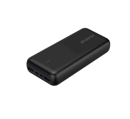 Phoenix powerbank batería externa 20000mah con 2 usb carga rapida y 1 usb tipo c pd