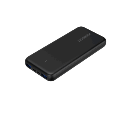 Phoenix powerbank batería externa 10000mah con 2 usb carga rapida y 1 usb tipo c pd