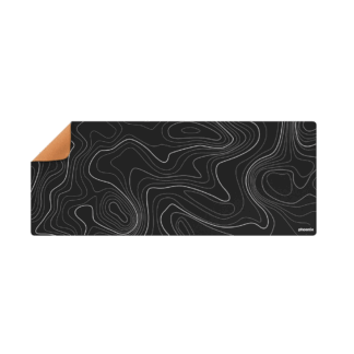 Alfombrilla phoenix stratos para ratón escritorio negra 90 x 40 cm con base de corcho y superficie cuero pu