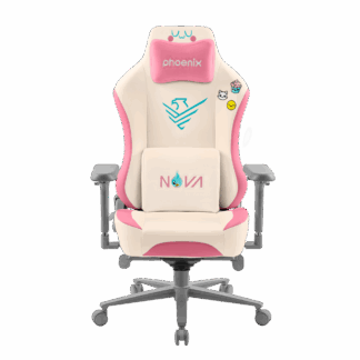 Phoenix nova cream editión silla alta gama fabricada en cuero color crema y rosa