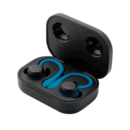 Auriculares deportivos phoenix spartan bluetooth 5.3 manos libres accesorios intercambiables detalles en azul