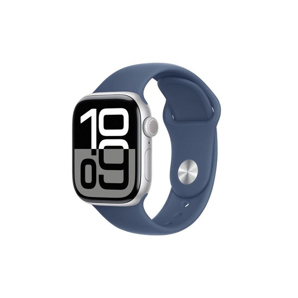 Smartwatch apple watch series 10 gps 42mm silver case denim sport band s – m