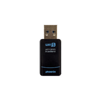 Phoenix nano adaptador usb receptor red inalámbrico 1300mbps dual band