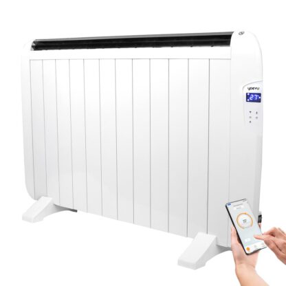 Yoevu radiador eléctrico bajo consumo 12 elementos 1800w de pared o pie blanco
