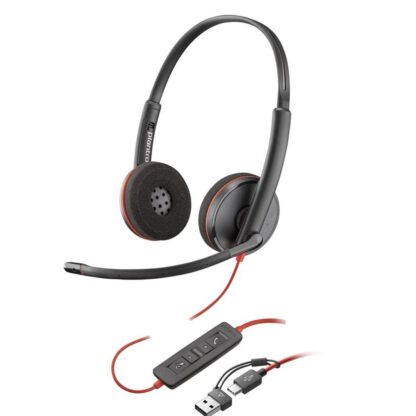 Auriculares poly blackwire 3220 estéreo usb - c negro + adaptador usb - c - a auriculares poly blackwire 3220 estéreo usb - c + adaptador usb - c - a(bulk)