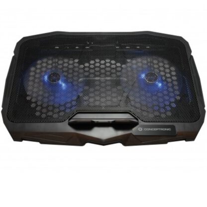 Soporte - base de refrigeracion conceptronic thana07b para portatiles hasta 15.6 pulgadas ventiladores 125mm x2