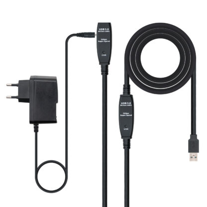 Cable nanocable prolongador alargador usb 3.0 con amplificador tipo a - m -  a - h 10m.