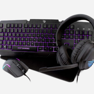 Kit teclado + raton + auriculares + alfombrilla gaming coolbox x - wing 2