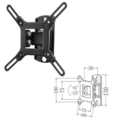 Soporte inclinable de pared phoenix para tv - monitor hasta 42 pulgadas inclinacion 15º vesa 200x200 hasta 20kg negro