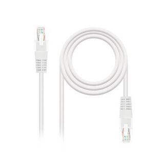 Latiguillo cable red  network utp cat6 rj45 nanocable 0.5m blanco
