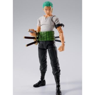 Roronoa zoro - romance dawn -  fig. 15 cm one piece sh figuarts re - run